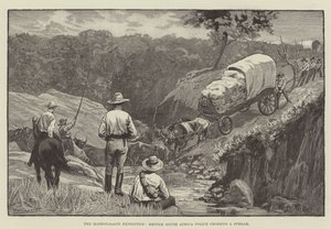 Mashonaland Expedition, Brittiläinen Etelä-Afrikan poliisi ylittämässä virtaa